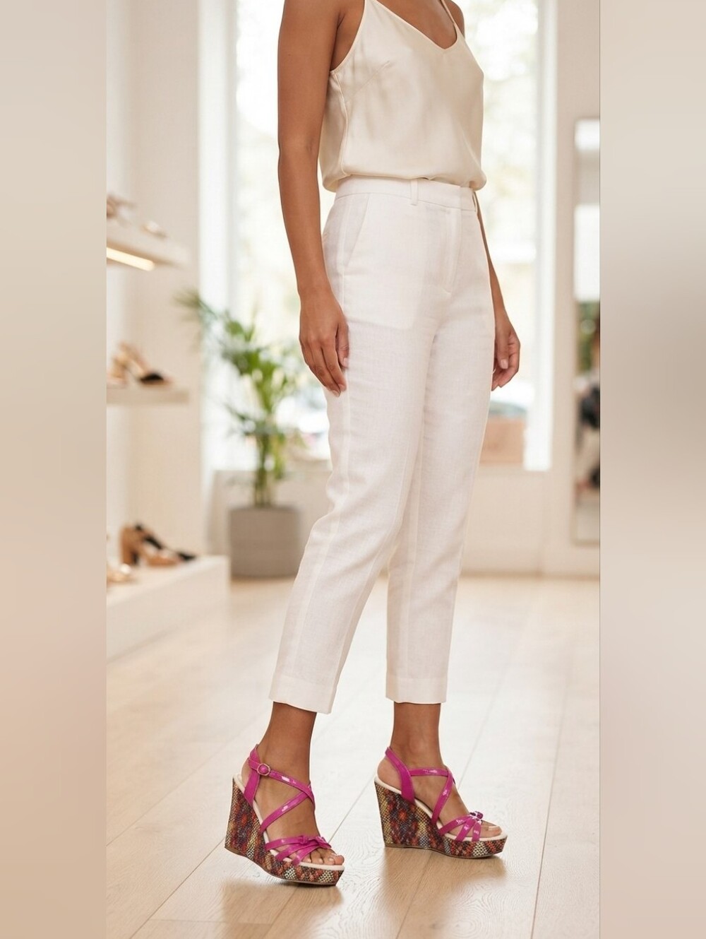 T.Taccardi pink sandals with platform wedged heel. Size 9
